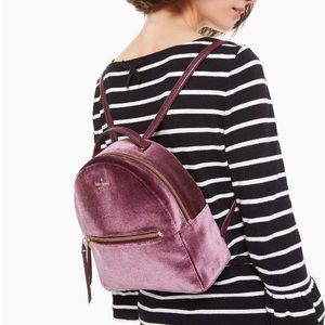 🤩RARE🤩💯% Authentic Kate Spade Dawn Place Velvet Backpack Bag